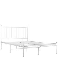 Białe łóżko metalowe w stylu loftowym 120x200 cm - Aresti ze sklepu Edinos.pl w kategorii Łóżka i materace - zdjęcie 172359923