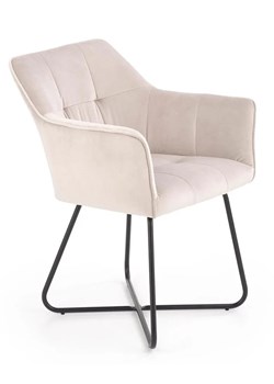 Designerskie krzesło kubełkowe Roxi - beżowy ze sklepu Edinos.pl w kategorii Krzesła - zdjęcie 172360093