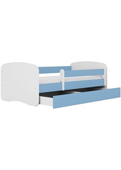 Łóżko dla chłopca z materacem Happy 2X 70x140 - niebieskie ze sklepu Edinos.pl w kategorii Łóżka dziecięce - zdjęcie 172360112