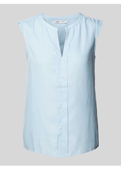 Top bluzkowy z wiskozy z obszyciem koronką model ‘KIMMI’ ze sklepu Peek&Cloppenburg  w kategorii Bluzki damskie - zdjęcie 172361152