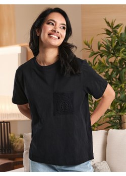 Sinsay - Koszulka bawełniana - czarny ze sklepu Sinsay w kategorii Bluzki damskie - zdjęcie 172363422