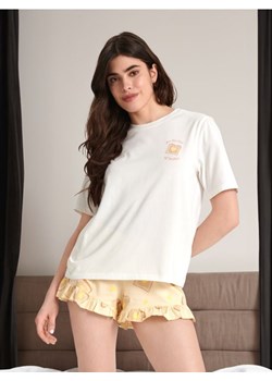 Sinsay - Piżama dwuczęściowa - kremowy ze sklepu Sinsay w kategorii Piżamy damskie - zdjęcie 172363432