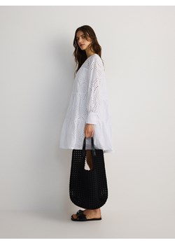 Reserved - Ażurowa sukienka mini - biały ze sklepu Reserved w kategorii Sukienki - zdjęcie 172363743