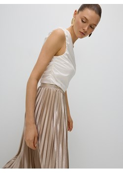 Reserved - Złota spódnica midi z plisowaniem - złoty ze sklepu Reserved w kategorii Spódnice - zdjęcie 172363791