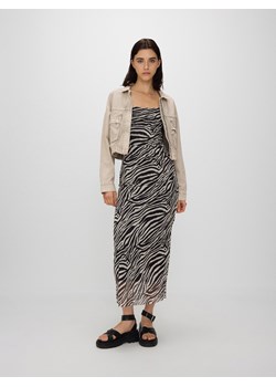 Reserved - Sukienka midi z drapowaniem - wielobarwny ze sklepu Reserved w kategorii Sukienki - zdjęcie 172363874