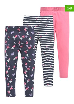 Kidsworld Legginsy (3 pary) w kolorze różowo-granatowym ze sklepu Limango Polska w kategorii Spodnie dziewczęce - zdjęcie 172367880