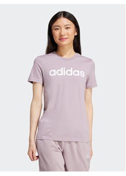 adidas T-Shirt Essentials Logo IS2097 Fioletowy Slim Fit ze sklepu MODIVO w kategorii Bluzki damskie - zdjęcie 172370532