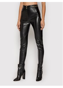 Elisabetta Franchi Spodnie z imitacji skóry PA-393-18E2-V360 Czarny Slim Fit ze sklepu MODIVO w kategorii Spodnie damskie - zdjęcie 172370634