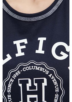 Tommy Hilfiger t-shirt bawełniany damski kolor granatowy WW0WW41575 ze sklepu ANSWEAR.com w kategorii Bluzki damskie - zdjęcie 172371414