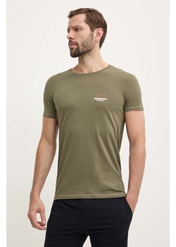 Aeronautica Militare t-shirt męski kolor zielony z nadrukiem AM1UTI003 ze sklepu ANSWEAR.com w kategorii T-shirty męskie - zdjęcie 172371520