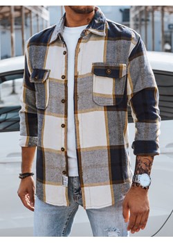 Koszula flanelowa męska niebieska Dstreet DX2482 ze sklepu DSTREET.PL w kategorii Koszule męskie - zdjęcie 172371994