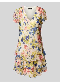 Sukienka o długości do kolan z falbanami model ‘RACHNA’ ze sklepu Peek&Cloppenburg  w kategorii Sukienki - zdjęcie 172372332
