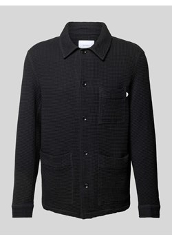 Kurtka koszulowa z fakturowanym wzorem model ‘Workwear’ ze sklepu Peek&Cloppenburg  w kategorii Kurtki męskie - zdjęcie 172372500