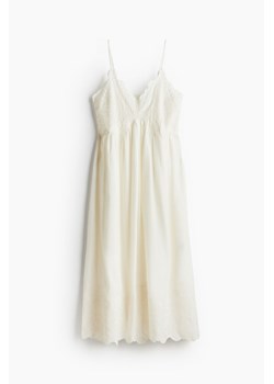 H & M - Haftowana sukienka na ramiączkach - Biały ze sklepu H&M w kategorii Sukienki - zdjęcie 172372574