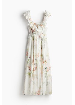 H & M - Sukienka midi z falbankami - Biały ze sklepu H&M w kategorii Sukienki - zdjęcie 172372584