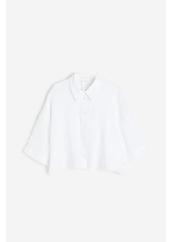 H & M - Lniana koszula oversize - Biały ze sklepu H&M w kategorii Koszule damskie - zdjęcie 172372600