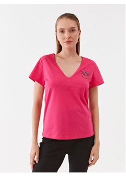 Pinko T-Shirt 100372 A0MA Różowy Regular Fit ze sklepu MODIVO w kategorii Bluzki damskie - zdjęcie 172372893