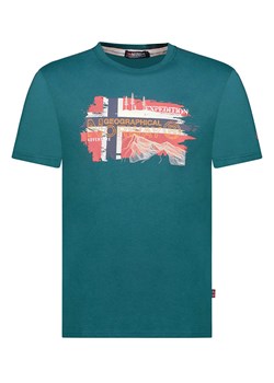Geographical Norway Koszulka w kolorze morskim ze sklepu Limango Polska w kategorii T-shirty męskie - zdjęcie 172373832