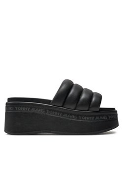 Tommy Jeans Klapki Tjw Wedge Sandal EN0EN02455 Czarny ze sklepu MODIVO w kategorii Klapki damskie - zdjęcie 172375164