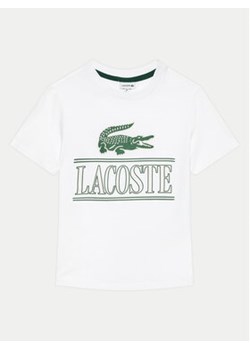 Lacoste T-Shirt TJ3804 Biały Regular Fit ze sklepu MODIVO w kategorii T-shirty chłopięce - zdjęcie 172375171