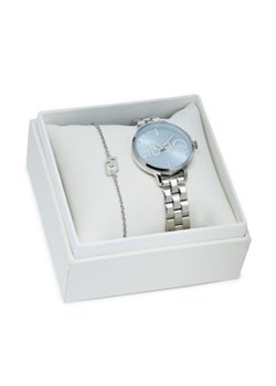 Liu Jo Zestaw zegarek i bransoletka Couple Plus TLJ2039 Srebrny ze sklepu MODIVO w kategorii Zegarki - zdjęcie 172375213