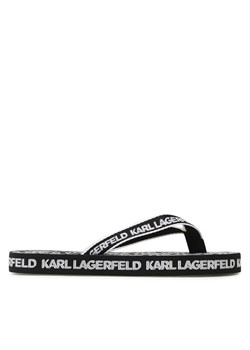 Japonki KARL LAGERFELD KL81003 Y01 Black/White Weave ze sklepu eobuwie.pl w kategorii Klapki damskie - zdjęcie 172375690