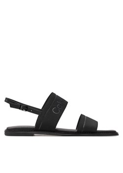 Sandały Calvin Klein Flat Sandal He HW0HW01990 Czarny ze sklepu eobuwie.pl w kategorii Sandały damskie - zdjęcie 172375734
