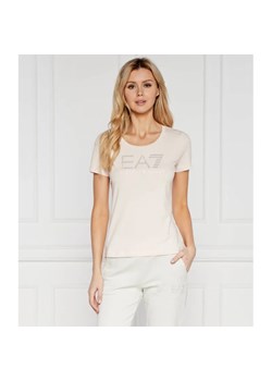 EA7 T-shirt | Regular Fit | stretch ze sklepu Gomez Fashion Store w kategorii Bluzki damskie - zdjęcie 172376642