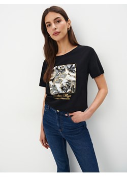 Mohito - Koszulka z nadrukiem - czarny ze sklepu Mohito w kategorii Bluzki damskie - zdjęcie 172377502