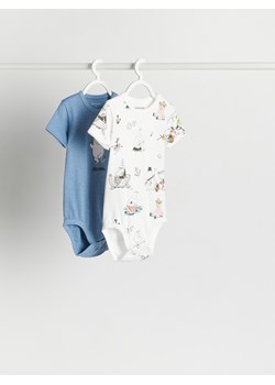 Reserved - Bawełniane body Muminki 2 pack - złamana biel ze sklepu Reserved w kategorii Body niemowlęce - zdjęcie 172378064