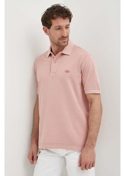 Lacoste polo bawełniane kolor różowy gładki PH3450 S0I ze sklepu ANSWEAR.com w kategorii T-shirty męskie - zdjęcie 172378684