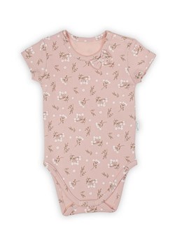 Body dziewczęce różowe z krótkim rękawem w kwiatki ze sklepu 5.10.15 w kategorii Body niemowlęce - zdjęcie 172378833