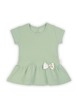 Zielona dziewczęca koszulka z krótkim rękawem ze sklepu 5.10.15 w kategorii Koszulki niemowlęce - zdjęcie 172378900