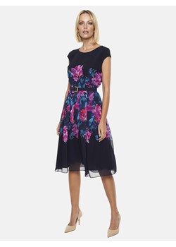 Wizytowa sukienka w kwiaty z wiskozy Potis & Verso Nila ze sklepu Eye For Fashion w kategorii Sukienki - zdjęcie 172380301