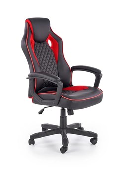 Fotel gabinetowy Deryl - czarny + czerwony ze sklepu Edinos.pl w kategorii Krzesła biurowe - zdjęcie 172381733