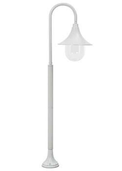 Biała pojedyncza lampa ogrodowa stojąca - A464-Gida ze sklepu Edinos.pl w kategorii Oświetlenie ogrodowe - zdjęcie 172381852