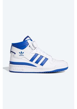 adidas Originals sneakersy skórzane Forum Mid J FZ2085 kolor biały ze sklepu ANSWEAR.com w kategorii Buty sportowe dziecięce - zdjęcie 172382043