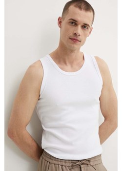 Samsoe Samsoe t-shirt SALARS męski kolor biały M24200035 ze sklepu ANSWEAR.com w kategorii T-shirty męskie - zdjęcie 172382123