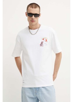 Samsoe Samsoe t-shirt bawełniany SAGIOTTO kolor biały z nadrukiem U24200007 ze sklepu ANSWEAR.com w kategorii Bluzki damskie - zdjęcie 172382164