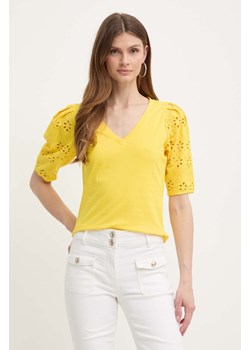 Morgan t-shirt DPALM damski kolor żółty DPALM ze sklepu ANSWEAR.com w kategorii Bluzki damskie - zdjęcie 172382340