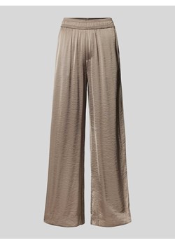 Spodnie materiałowe z szeroką nogawką i efektem marszczenia model ‘Asaka’ ze sklepu Peek&Cloppenburg  w kategorii Spodnie damskie - zdjęcie 172383000