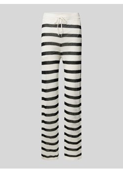 Spodnie materiałowe z ażurowym wzorem ze sklepu Peek&Cloppenburg  w kategorii Spodnie damskie - zdjęcie 172383032