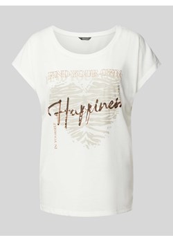 T-shirt z nadrukiem z motywem i napisem ze sklepu Peek&Cloppenburg  w kategorii Bluzki damskie - zdjęcie 172383052