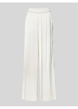 Spodnie materiałowe z szeroką nogawką i efektem marszczenia model ‘Asaka’ ze sklepu Peek&Cloppenburg  w kategorii Spodnie damskie - zdjęcie 172383100