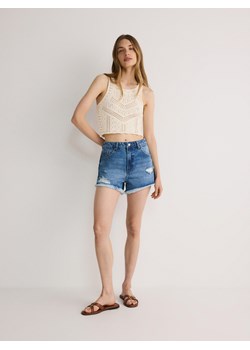 Reserved - Jeansowe szorty z przetarciami - niebieski ze sklepu Reserved w kategorii Szorty - zdjęcie 172384991