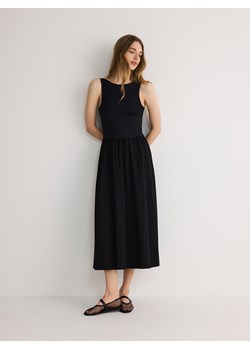 Reserved - Sukienka midi - czarny ze sklepu Reserved w kategorii Sukienki - zdjęcie 172385061