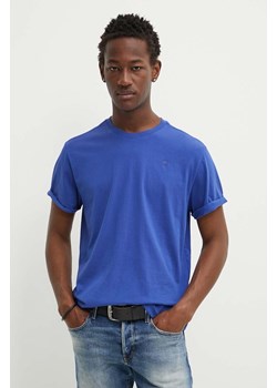 G-Star Raw t-shirt bawełniany męski kolor niebieski gładki ze sklepu ANSWEAR.com w kategorii T-shirty męskie - zdjęcie 172386060