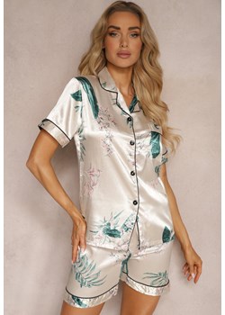 Beżowy Komplet Piżamowy Pronaea ze sklepu Renee odzież w kategorii Piżamy damskie - zdjęcie 172386802