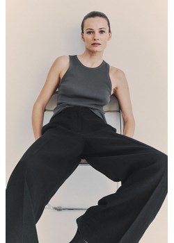 H & M - Koszulka z domieszką jedwabiu - Szary ze sklepu H&M w kategorii Bluzki damskie - zdjęcie 172387000