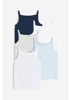 H & M - Dżersejowa koszulka 5-pak - Niebieski ze sklepu H&M w kategorii Podkoszulki dziecięce - zdjęcie 172387001